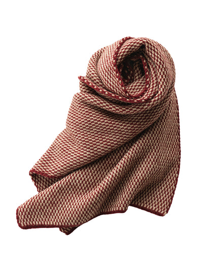 ウールジャカードストール　ルビー