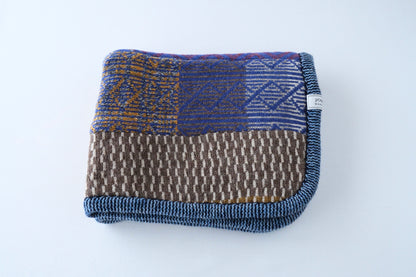 パッチワークブランケット(S)   2026-001 (hand knitting machine +  hand sawing)