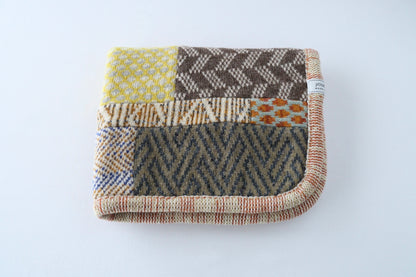 パッチワークブランケット(S)   2026-002(hand knitting machine +  hand sawing)