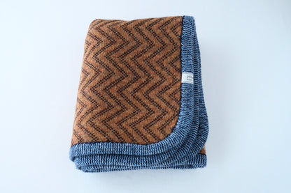 パッチワークブランケット(M)  2025-006 (hand knitting machine +  hand sawing)