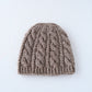 ウールカシミヤケーブルニットキャップ(hand knitting)