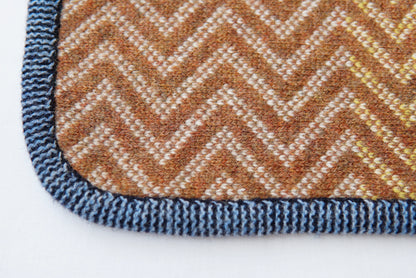 パッチワークブランケット(S)   2025-005(hand knitting machine +  hand sawing)