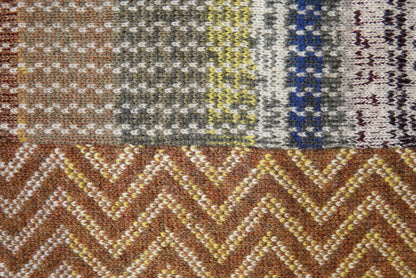 パッチワークブランケット(S)   2025-005(hand knitting machine +  hand sawing)
