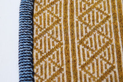 パッチワークブランケット(S)   2025-005(hand knitting machine +  hand sawing)