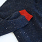ウールカシミヤVネックプルオーバー　navy×garnet (hand knitting machine +  hand knit)