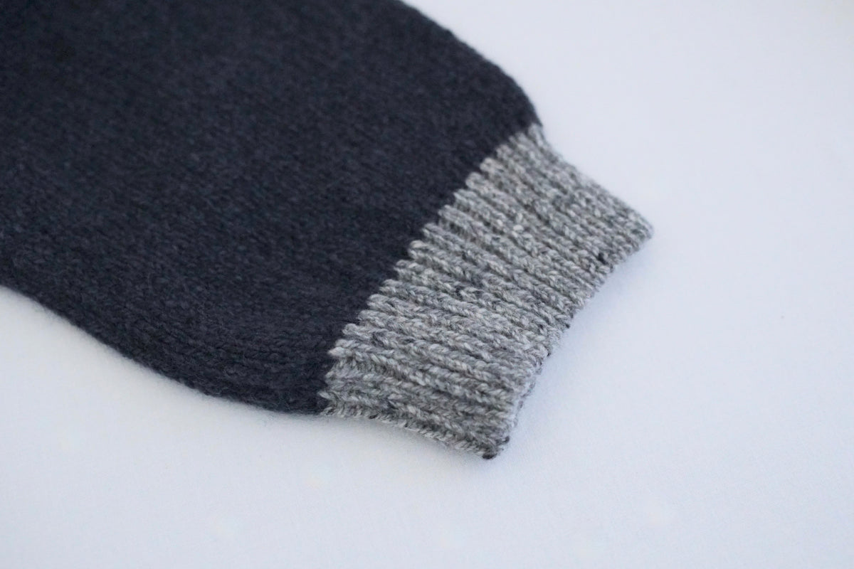 カシミヤネップクルーネックプルオーバー(hand knitting machine +  hand knit)