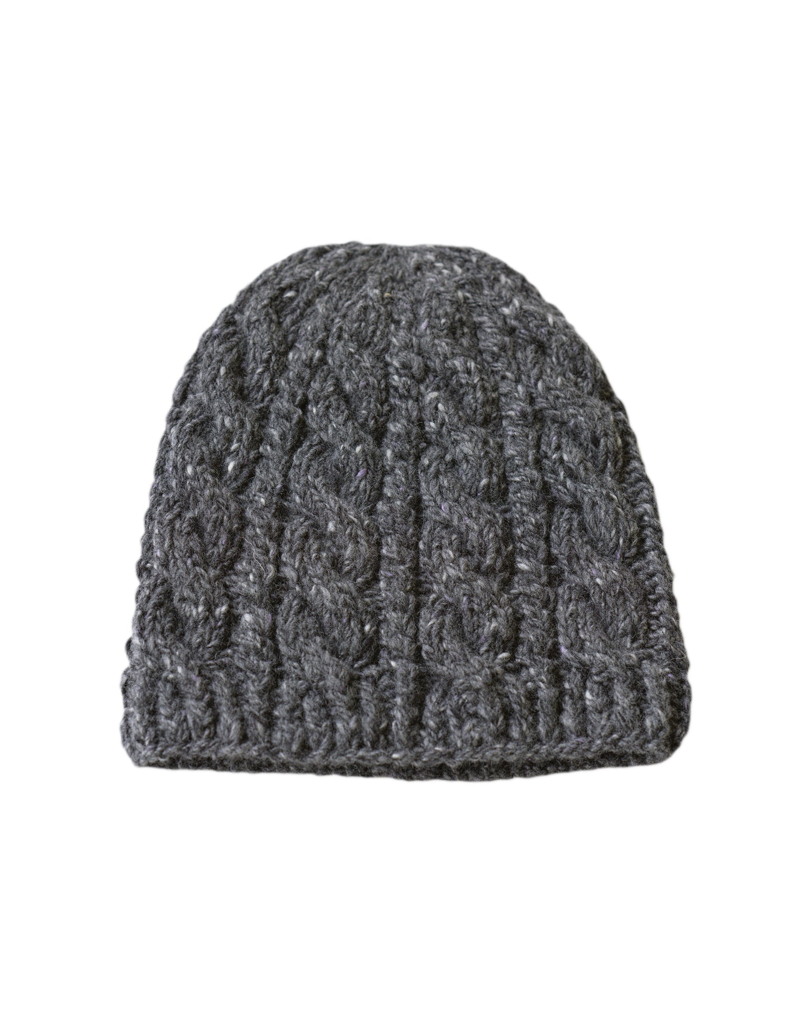 ウールカシミヤケーブルニットキャップ(hand knitting) – yourwear